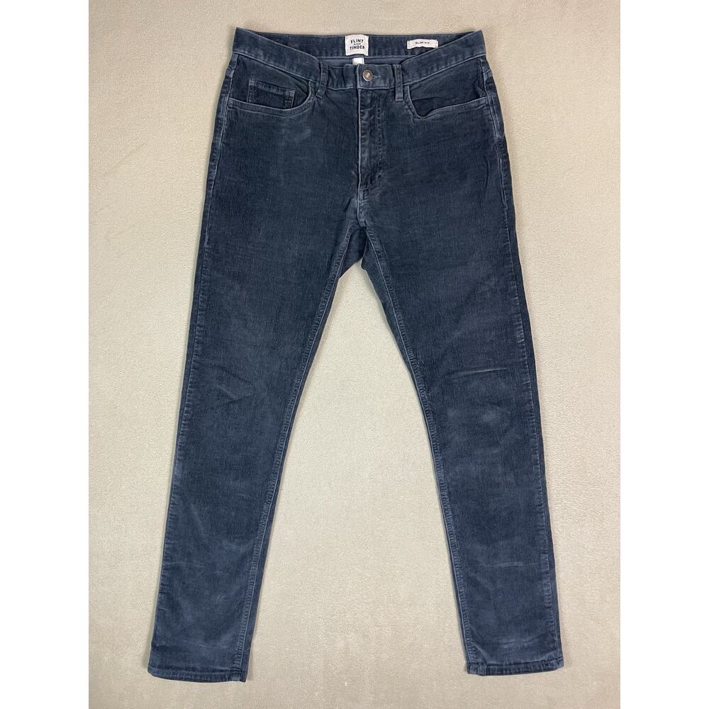 Flint And Tinder Pants Mens 30x32 Charcoal Corduroy Slim‎ Fit